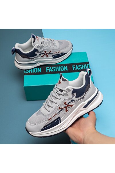 Modlet.ro Men's grey and blue lace-up sneakers ION1