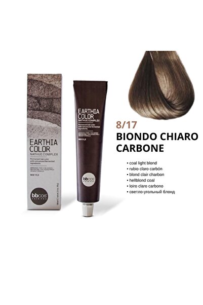 Bbcos Hair Pro Permanent Hair Dye, 8/17 Light Ash Blonde, Ammonia-Free, Natur...
