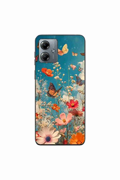 OEM Калъф, съвместим с Motorola Moto G14, силиконов гел TPU, с десен на цветя...