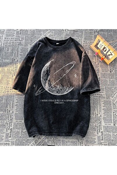 bellanova Unisex Oversize Printed T-Shirt Streetwear Comfortable Fit Daily Pr...