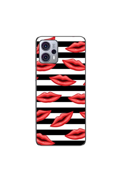 OEM Husa compatibila cu Motorola Moto G23 Silicon Gel Tpu Model Striped Kisses
