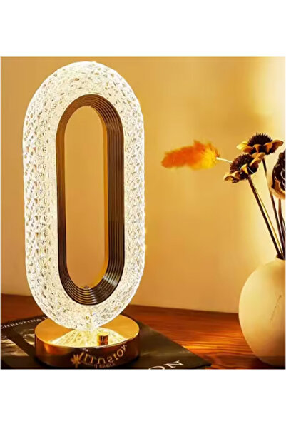 TRENDLIFEOTO Dekoratif Şarjlı Kristal Elmas Masa Lambası Dokunmatik Romantik ...
