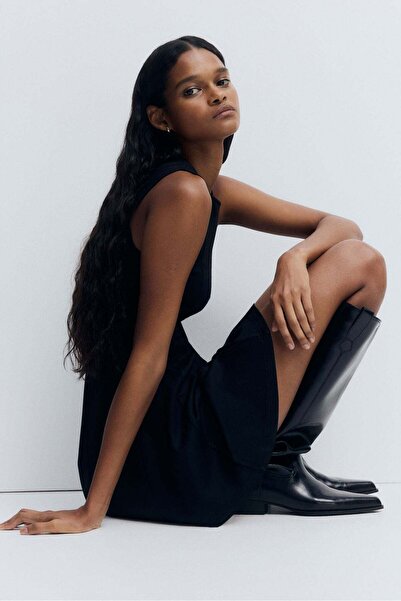 H&M Flared-skirt Ponte di Roma dress