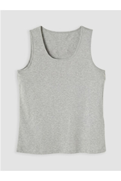 LC Waikiki قميص نسائي جديد من سلسلة Gray Crew Neck للسيدات