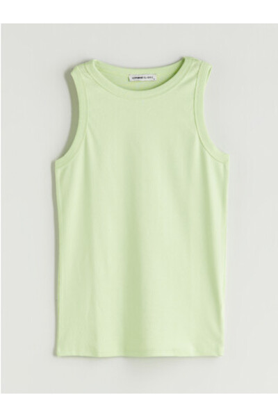 LC Waikiki New Season Green Crew Neck Women's Undershirt