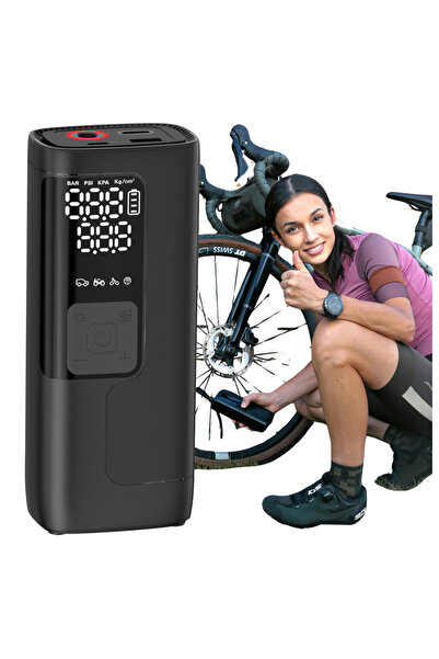 Fit4Med Compresor de aer fără fir 150 PSI 5200mAh Compact, umflator pentru an...