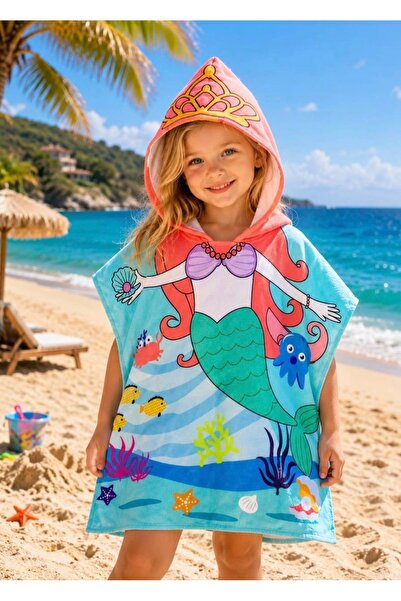 mirkidsclub Unisex Children's Poncho Towel Hooded Beach & Bath Towel 100% Cot...