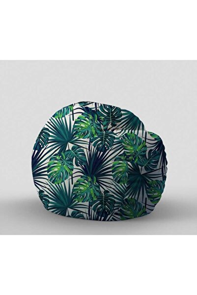 Pufrelax Fotoliu King Size, Material Textil - Frunze Tropicale