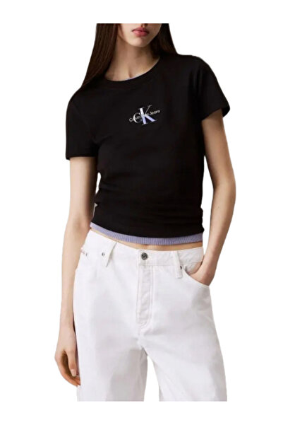 Calvin Klein Γυναικείο Slim T-shirt Μαύρο J20J225252-BEH