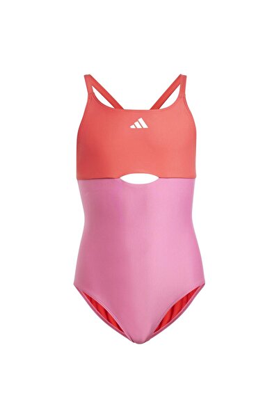 adidas Costum de baie întreg pentru copii, colorblock, cu bretele în X, 116