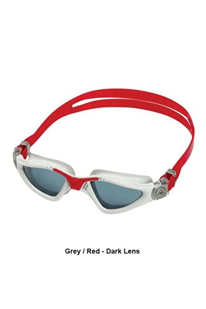 Aqua Sphere AQUASPHERE Kayenne Adult Swimming Goggles Grey Red Dark Lens