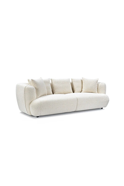 Midas Furniture أريكة بوكليه بثلاثة مقاعد 251×103×82 سم بيج