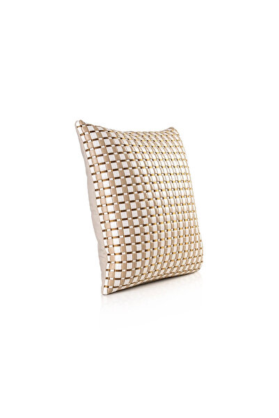 Midas Furniture وسادة جلدية مربعة 45×45 سم بني