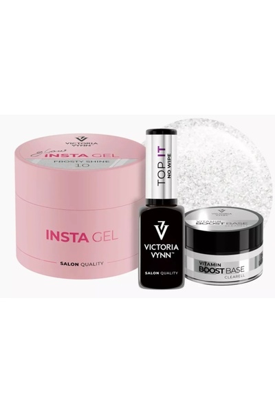 VICTORIA VYNN Pachet Insta Gel 10 Frosty Shine, Top IT, Boost Base Vitamin Cl...