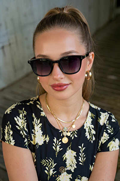 Eyesofia Sakurel Black Uv400 Protected Ultra Light Women's Sunglasses