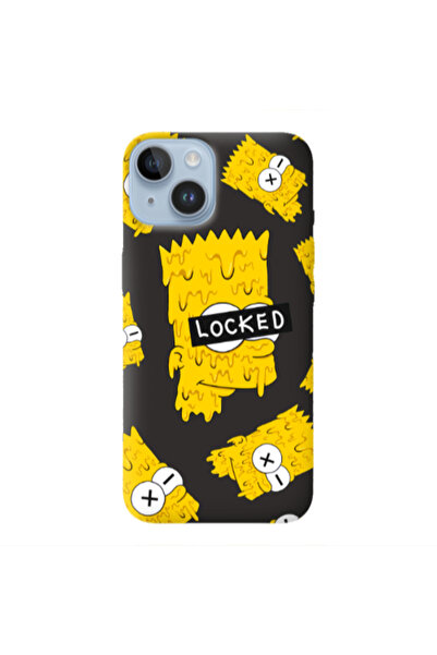 Other Apple iPhone 14 Bart Simpson Black Colored Silicone TPU Θήκη