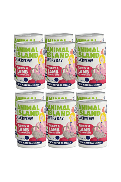 Animal Island Turkey and Lamb for Cats 12x400g