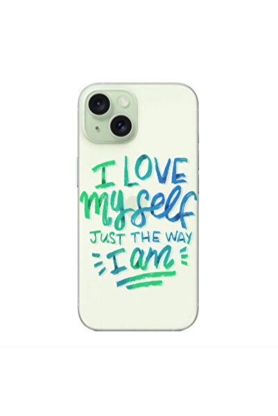 Other Apple iPhone 15 Plus I Love My self Transparent Silicone TPU Θήκη