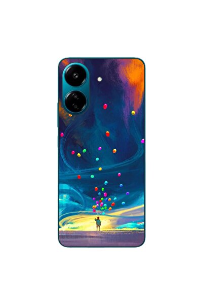 OEM Husa compatibila cu Xiaomi Redmi 13C 4G Silicon Gel Tpu Model Baloane Uni...