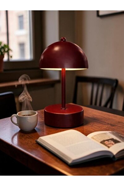 AVİZEM360 Mantar Kablosuz PİLLİ LED Masa Lambası Dekoratif Gece Lambası