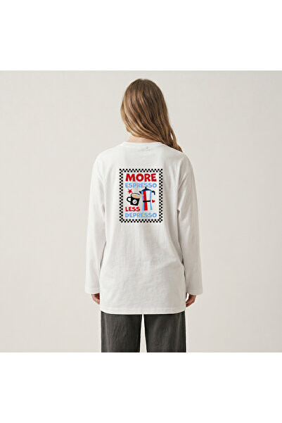 Grafftee Clothing Μακρυμάνικο μπλουζάκι Nubarco White Oversize με φαρδιά γραμ...