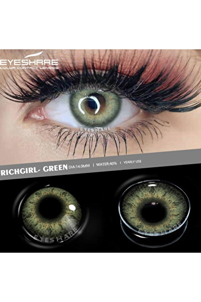 EYESSTORE Richgirl green 1 YILLIK doğal görünümlü yeşil göz lensi