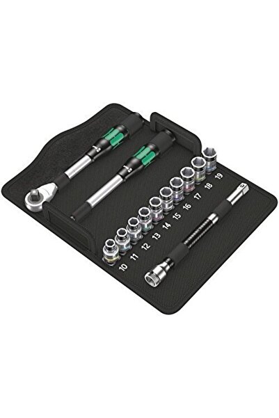 wera Zyklop Hybrid ratchet Top Bottom Set , 1/2" drive, metric, 13 pieces