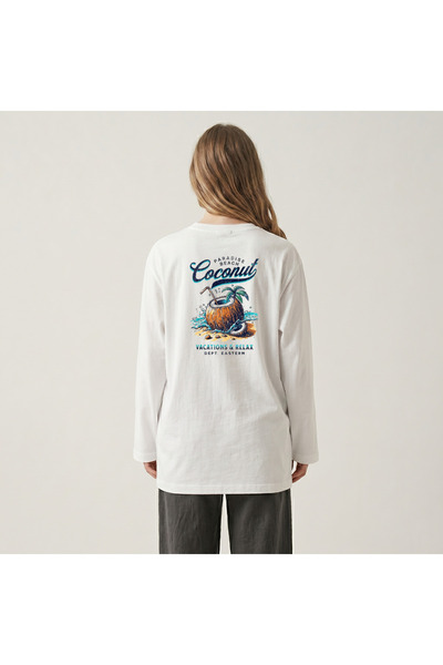 Grafftee Clothing Tricou Nubarco alb, supradimensionat, cu croială largă, cu ...