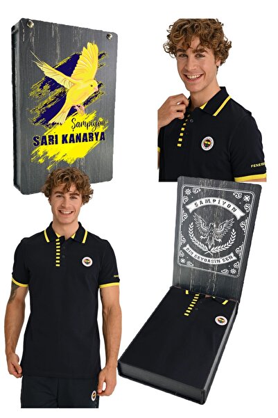 Fenerbahçe ORİJİNAL LİSANSLI ERKEK TRİBÜN ÇUBUKLU DETAYLI POLO T-SHİRT UV KUT