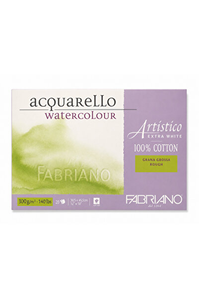 Fabriano Artistico Watercolor Notebook Extra White 20 Sheets Coarse Grain 100...