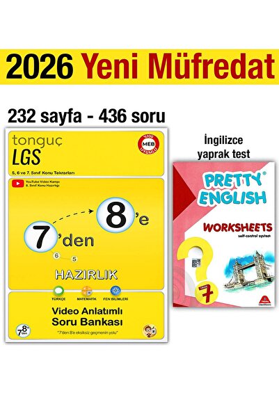 Tonguç Yayınları 7'den 8'e Hazırlık Kitabı 2026 Yaz Tatili 7. Sınıf İngilizce...