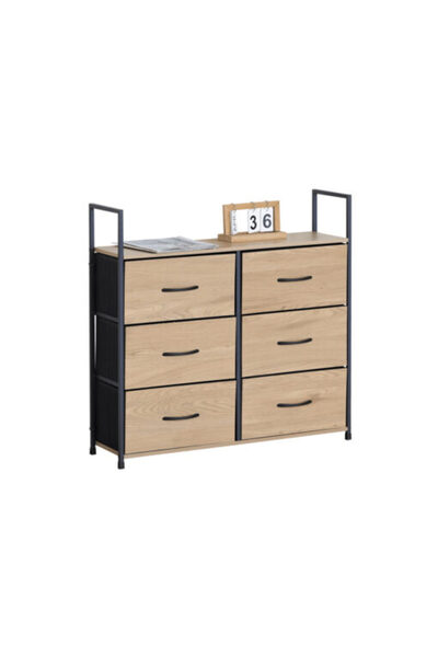 Target Home Συρταριέρα μεταλλικού-ξύλινου υλικού Metalwood-80 με 6 συρτάρια α...