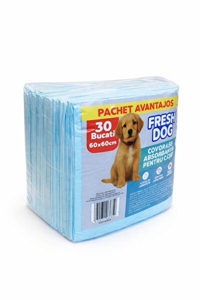 FRESH dog , COVORASE IGIENICE PENTRU CATEI, SUPERABSORBANTE, 60x60 CM, 120 BU...