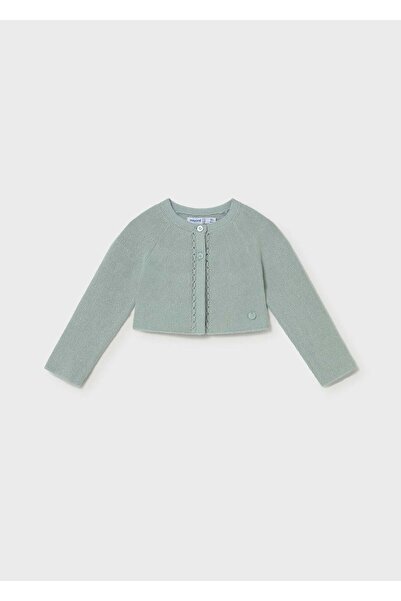 MAYORAL Baby Girl Mercerized Cardigan Green