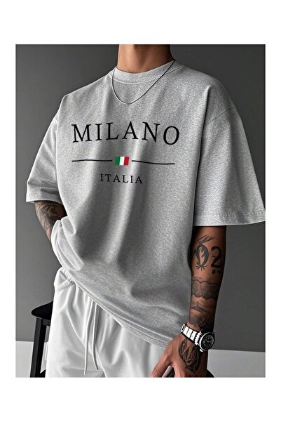 classy moda Άνετη εφαρμογή, Oversize, Μίνιμαλ μπλούζα με στάμπα μπροστά, κοντ...