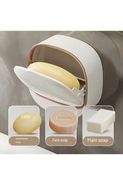 CARTIFY 3pc - Soap Storage Box for Bathroom, Wall-Mounted Drainage Box Suitable for Storing Soap & Sponges, Home & Kitchen Storage for Organizer (2 White, 1 Green)