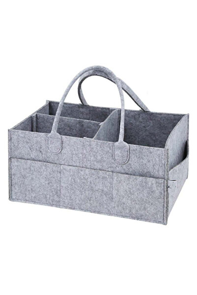 STAR BABiES - Diaper Caddy Organizer - Grey