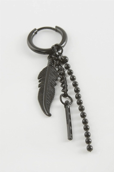 noip Yaprak Men's Steel Earrings