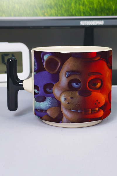 ZipZap Five Nights at Freddy's Printed Ceramic Luxury Mug (1 Piece) T-Shaped ...