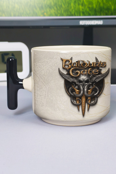 ZipZap كوب سيراميك فاخر مطبوع عليه Baldur's Gate 3 (قطعة واحدة) على شكل حرف T...