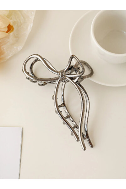 İLKYAZ AKSESUAR Women's Large Size Metal Bow Clasp Buckle