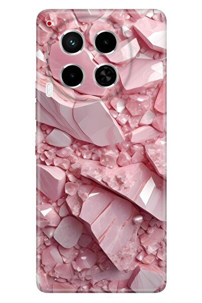 TECNO Camon 30 (CL6) Kılıf Pembe Elmas Temalı Desenli Darbe Emici Silikon