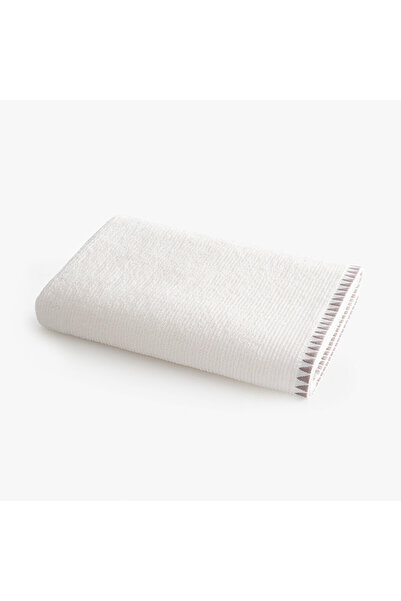 LC Waikiki Nevavm Farkıyla Tria Bath Towel 100% Cotton Jacquard Cream-Mink 80...