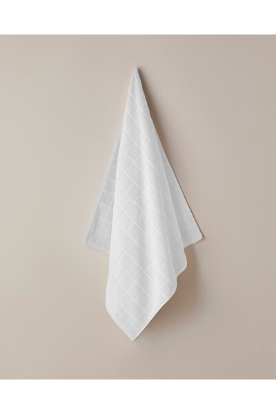 LC Waikiki Nevavm Farkıyla Chequer Cotton Bath Towel 80X150 cm White