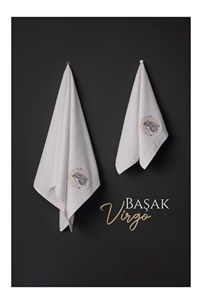 LC Waikiki Nevavm 100% Microcotton Top Quality Towel Set with Zodiac Embroide...