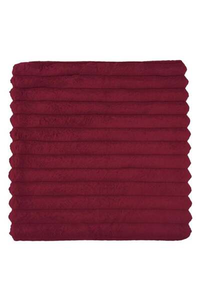 OEM Față de pernă decorativă, Burgundia, 45 x 45, Cu model, cu fermoar, canap...