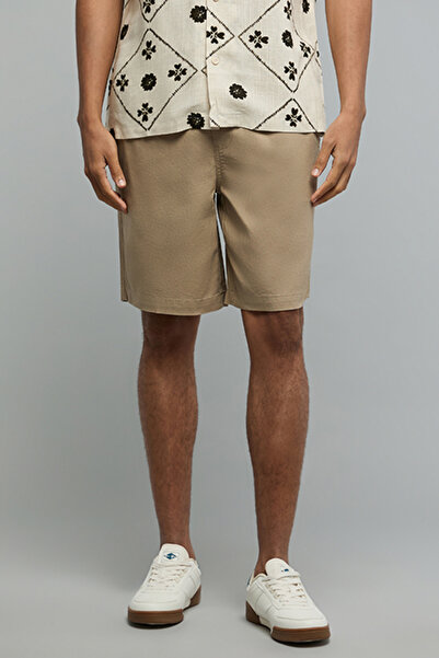 R&B Solid Shorts with Drawstring Waist