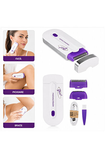 Dessa Epilator reîncărcabil pentru femei, cu accesorii incluse, pentru față ș...