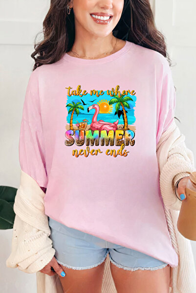 Sarah's Boutique Women's T-shirt – 100% cotton – Summer Flamingo
