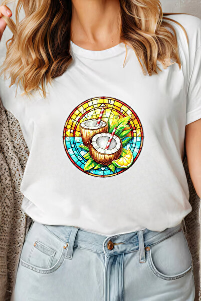 Sarah's Boutique Women's T-shirt – 100% cotton – Stained Coconut